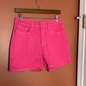 Judy Blue Bright Pink High-Rise Women's Shorts